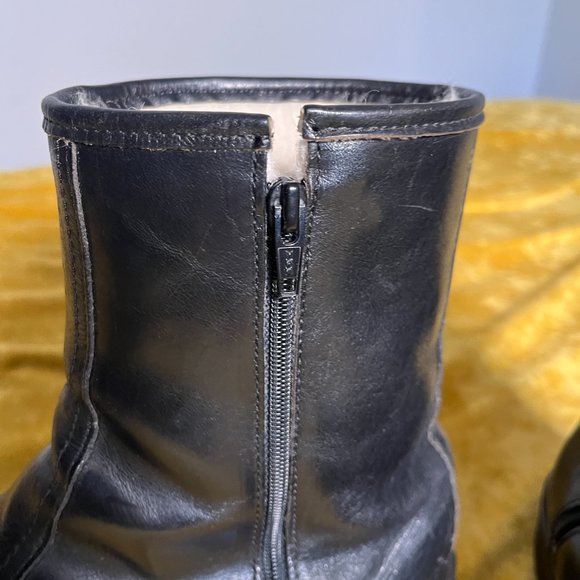 Vintage Original Bates Floaters Men Boots Leather Upper Wool Lining Zip Sz 9.5EW - Picture 7 of 14